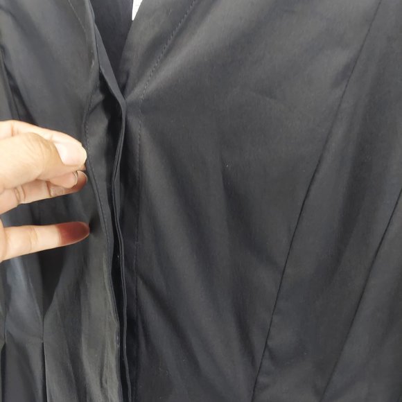 MaxMara black pleated  Dress Long Sleeve size 8 - Picture 14 of 15